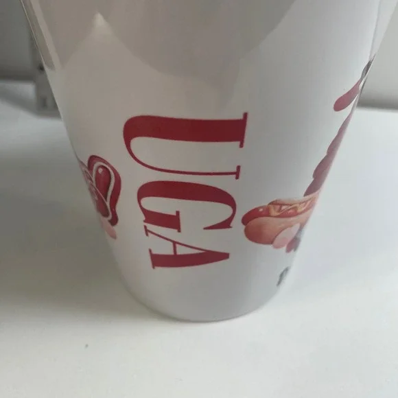 UGA We Heart Dawgies Coffee Mug Football Gnome We Dawgies Fan Gift Ceramic 11 oz - Picture 5 of 5